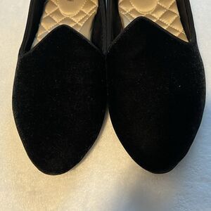 Birdies The Heron Black Velvet Loafers Slip On Shoes Women Size 6.5